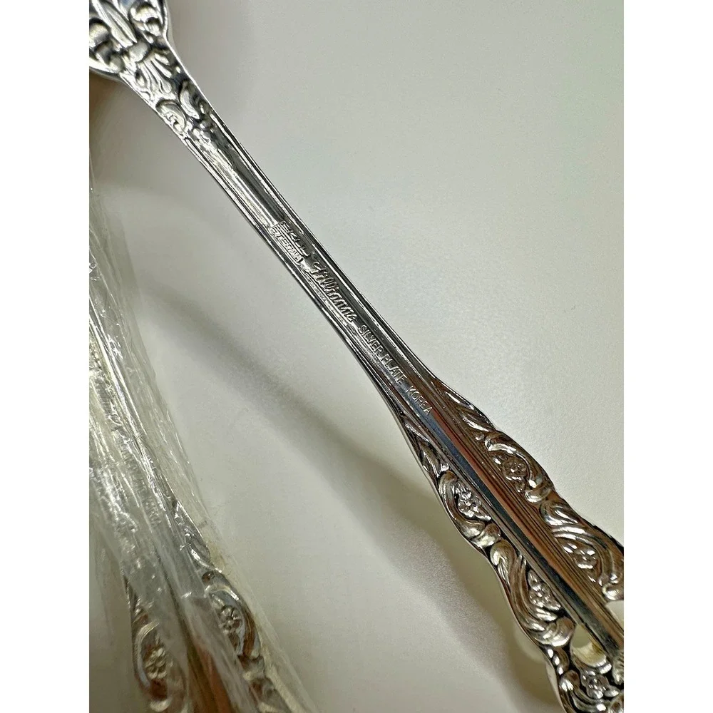 Ecko Eterna Lillianne Silver Plate Flatware 2 Dinner Forks 1 Salad Fork New
